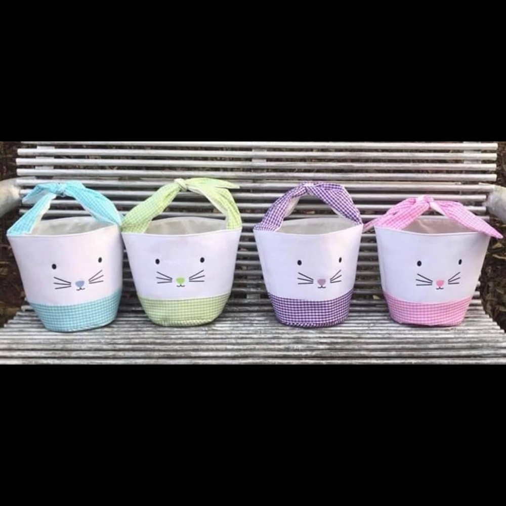 Bunny Ear Gingham Easter Basket